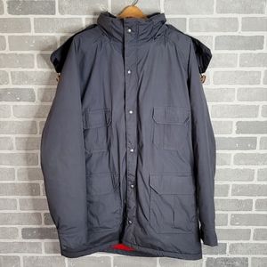 Woolrich Vintage Made in USA Blue Parka Jacket Winter Coat Mens Size XL Long